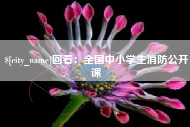 茌平回看：全国中小学生消防公开课