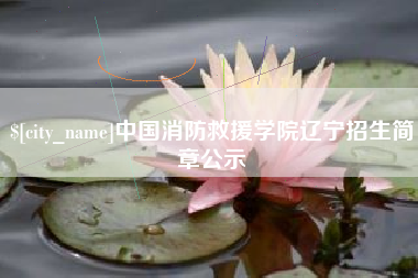 茌平中国消防救援学院辽宁招生简章公示
