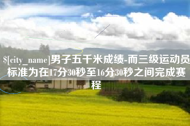 茌平男子五千米成绩-而三级运动员标准为在17分30秒至16分30秒之间完成赛程