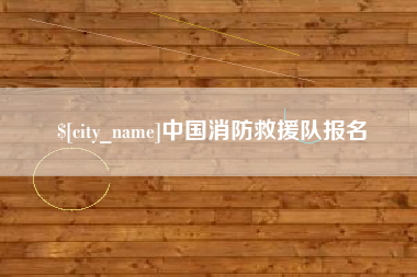 茌平中国消防救援队报名