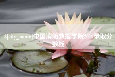 茌平中国消防救援学院2019录取分数线