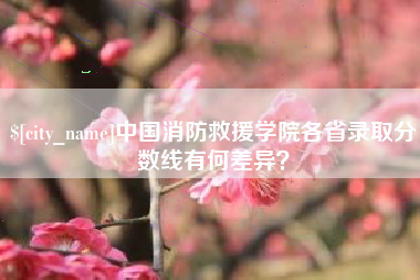 茌平中国消防救援学院各省录取分数线有何差异？