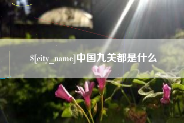 茌平中国九关都是什么
