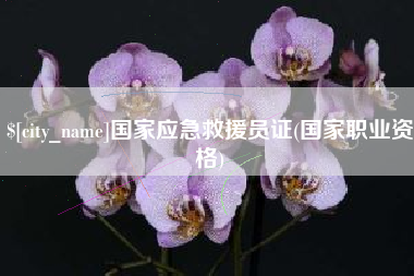 茌平国家应急救援员证(国家职业资格)
