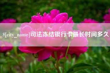 茌平司法冻结银行卡最长时间多久
