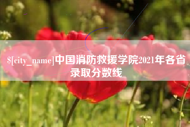 茌平中国消防救援学院2021年各省录取分数线