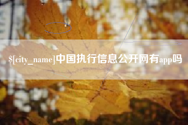 茌平中国执行信息公开网有app吗