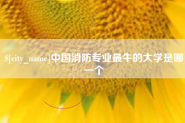 茌平中国消防专业最牛的大学是哪一个