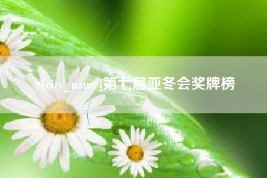 茌平第七届亚冬会奖牌榜