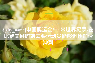 茌平中国奥运会5000米世界纪录-在比赛关键时刻需要运动员能够迅速加速冲刺