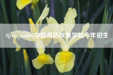 茌平中国消防救援学院今年招生
