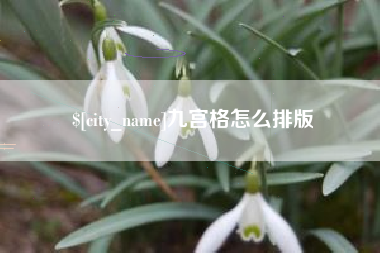 茌平九宫格怎么排版