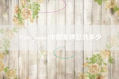 茌平中国金牌总共多少