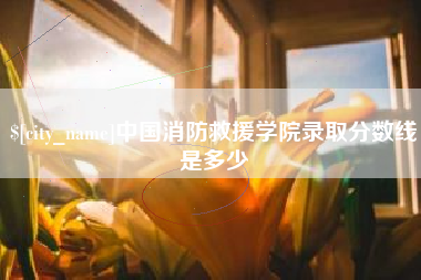 茌平中国消防救援学院录取分数线是多少
