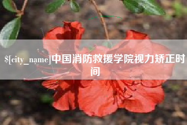 茌平中国消防救援学院视力矫正时间