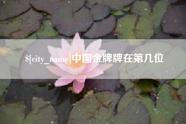 茌平中国金牌牌在第几位