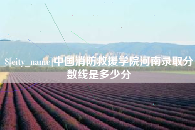 茌平中国消防救援学院河南录取分数线是多少分