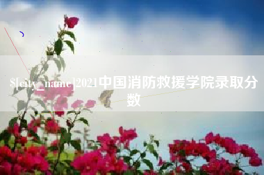 茌平2021中国消防救援学院录取分数