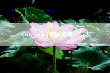 茌平中国金牌一览表