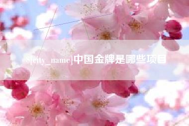 茌平中国金牌是哪些项目