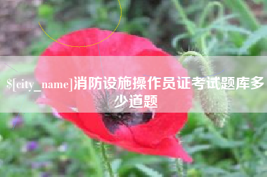 茌平消防设施操作员证考试题库多少道题