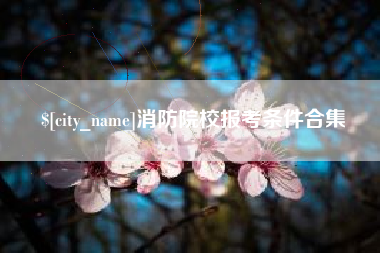 茌平消防院校报考条件合集